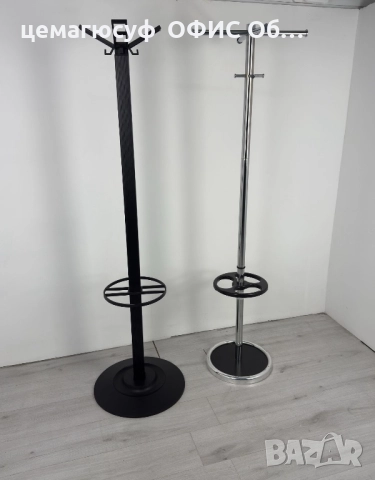 Антре за закачане на дрехи и чадъри от метал хром и в черен пластмаса, снимка 2 - Закачалки - 52992068