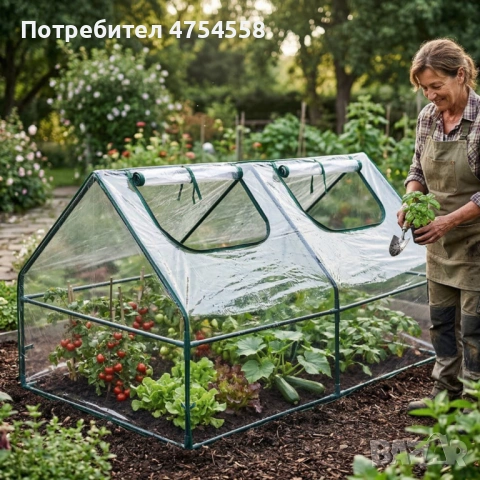 Компактна градинска оранжерия - стабилен микроклимат за вашите растения, снимка 3 - Оранжерии - 53887985