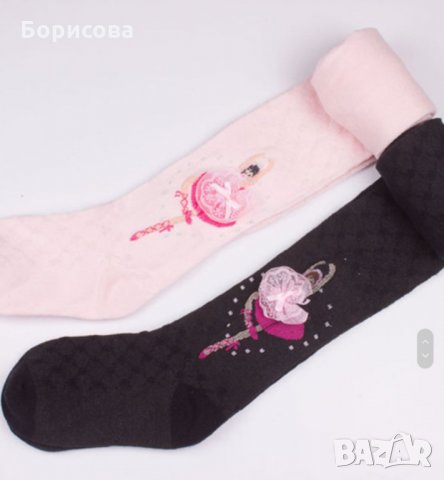 Детски чорапогащници с апликация балерина, чорапогащник за балет, снимка 5 - Детско бельо и бански  - 30707991