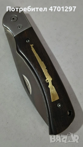 Сгъваем нож с дървена дръжка , снимка 2 - Ножове - 53130180