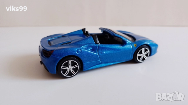 Bburago Ferrari 488 Spider - Мащаб 1:43, снимка 5 - Колекции - 52430489