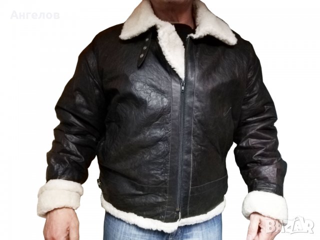Кожено яке пилотско естествена кожа номера 50,52,54, снимка 2 - Якета - 30718974