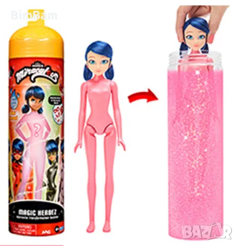 Оригинална кукла Miraculous Калинката и Черния котарак - Маринет с магическо разкриване, снимка 2 - Кукли - 48079022