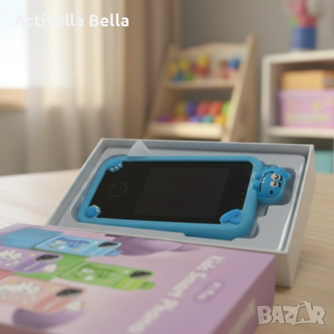 Детски смарт телефон P1 Plus с игри и двойна камера – 2.8″ IPS дисплей, 8GB памет и силиконов калъф, снимка 3 - Други - 52927072