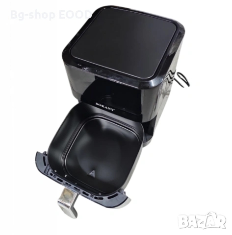 ПРОМО!! Фритюрник с горещ въздух с LCD дигитален дисплей, сензорно управление, 2000W, 8L, снимка 9 - Фритюрници - 54171128