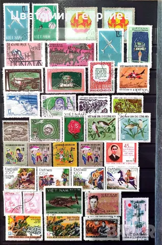 Виетнам 100 бр.марки К.1, снимка 2 - Филателия - 47757165