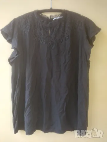 HМ Оригинална дамска елегантна блуза с къс ръкав, снимка 3 - Тениски - 49361642