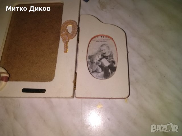 Рамка за три снимки тип къща с морски орнаменти 255х185х20мм и 140х90мм и две по 70х43м, снимка 3 - Декорация за дома - 42795023