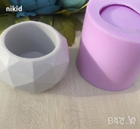 3D Призма голям силиконов молд форма калъп кашпа саксия свещ свещник