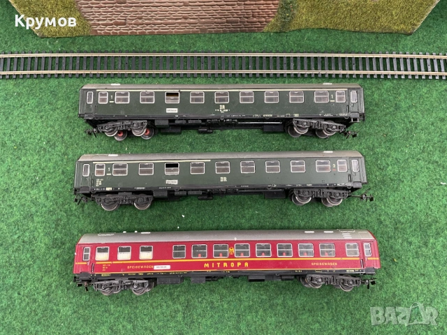 Вагон пътнически 4-осен Шихт DR HO 1:87 влак ЖП модел осветление