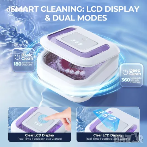 Ултразвуков почистващ апарат за фиксатори, 42kHz с UV почистване и два режима, снимка 2 - Други - 48966999