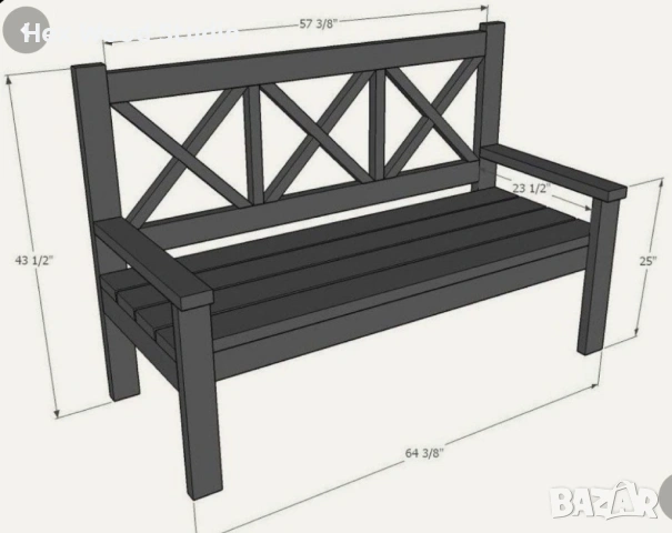 Градинска пейка „Crosswood“