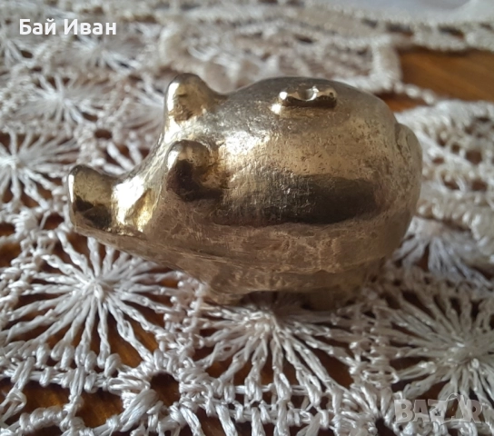 Красиво,масивно бронзово/ месингово прасенце- късметлийско!, снимка 3 - Антикварни и старинни предмети - 52421820