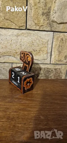 Дървен Календар "Слон", снимка 2 - Декорация за дома - 49964123