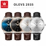 OLEVS 2935 мъжки кварцов часовник – календар, луминисцентен, водоустойчив, оригинална кутия, снимка 1