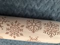 Дървена релефна точилка на снежинки, снимка 3