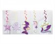 5 бр Морско дъно Русалка висящи декори на спирала картонена украса парти рожден ден
