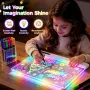 Нова Светеща LED Дъска за Деца 16" Рисуване Писане 14 Маркера 2000mAh Идеален подарък, снимка 4