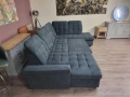 ПРОМОЦИЯ!!!Тъмно сив П - образен ъглов диван Nixon с функция сън, снимка 5