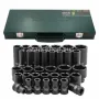 Професионален Комплект Ударни Вложки 1/2″ 35 Части ROCKFORCE от 6-32мм Средни и Дълбоки в Метален Ку, снимка 1