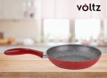 Тиган Voltz , 20см./24см./26см./28см., Мраморно покритие, Индукция, Червен, снимка 5
