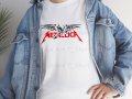 Тениска с декоративен печат - Metallica Skulled, снимка 12