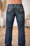 $229 Мъжки дънки Robin's Jean Mens Blue Denim Sz 38 W L 34" Red Cross Croco Made In USA , снимка 1