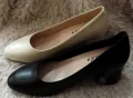 Дамски елегантни обувки на нисък ,стабилен ток, от изкуствена кожа, код 460/60, снимка 2