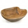 Купа за плодове, тикова дървесина, масив, декорация, кафява, овална, ръчна изработка, снимка 5