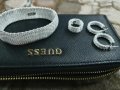 Комплект сребърни обици, пръстен и гривна, снимка 1 - Бижутерийни комплекти - 32102023