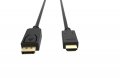 Кабел DP - HDMI 1.8м ver: 4K 60Hz Черен VCom SS001189 Cable DP M - HDMI M, снимка 2