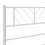 vidaXL Метална рамка за легло с горна табла, бяла, 80x200 см, снимка 8