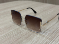 Слънчеви кафеви очила със златни рамки GC, снимка 6