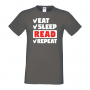 Мъжка тениска,Read,Eat,Sleep,Peker,Anime,Repeat,Ядене,Спане,Геймс,Подарък,Повторение,Празник,Игри, снимка 12