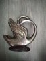 посребрен метален салфетник-лебед, снимка 1 - Други ценни предмети - 40528172