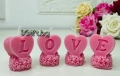 Комплект свещи сърца Love, снимка 3