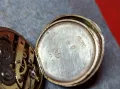 Стар ШВЕЙЦАРСКИ СРЕБЪРЕН ДЖОБЕН ЧАСОВНИК СРЕБРО 935 с РЪЧНО ОРНАМЕНТИРАН КАПАК 48870, снимка 15