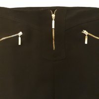 Къса пола TERRA NOVA черна с цип отпред централно и декоративни ципове отпред симетр на вертикалния, снимка 16 - Поли - 37427143