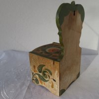 Дървена стара кутия за стена с капак, снимка 5 - Антикварни и старинни предмети - 29729469