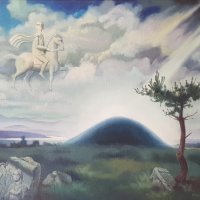 Картина от Майя Горова 1998 г. Тракийска могила маслени бои, снимка 2 - Картини - 38135466