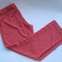 Дамски панталон Tara Jarmon свободна кройка в червено на бели точки свежо, снимка 5 - Панталони - 34441978