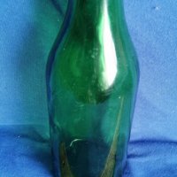 Соц 1 литър бутилка за мляко зелено стъкло с капачката, снимка 2 - Антикварни и старинни предмети - 30439903