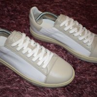 Belstaff Wanstead Sneakers Mens In White Canvas and Leather Sz 43, снимка 7 - Ежедневни обувки - 29351528