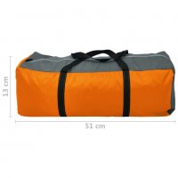 Къмпинг палатка за 4 души, сиво и оранжево, снимка 8 - Палатки - 37714348