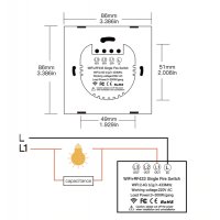 EU Standard WIFI+RF433 Smart ключ за осветление, снимка 2 - Друга електроника - 30890106