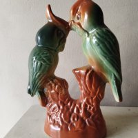 керамична статуетка-папагали, снимка 1 - Статуетки - 42165851