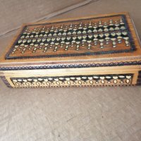 Стара дървена кутия за цигари – табакера, снимка 1 - Антикварни и старинни предмети - 35291033