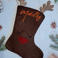 Коледен чорап за камина / коледна декорация, снимка 1 - Декорация за дома - 42445835
