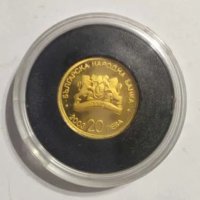 златна монета 20 лева 2003 година - Богородица с младенеца, снимка 3 - Нумизматика и бонистика - 37488058