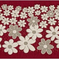 Кухненски килим 55 x 80cм,  Миещ се Нехлъзгащ се Червен на цветя, снимка 5 - Килими - 42120468